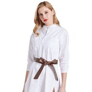 Women Obi Belt Fashion Solid Color Pu Leather 1.8 In Wide Waist Band 67 In In🦁